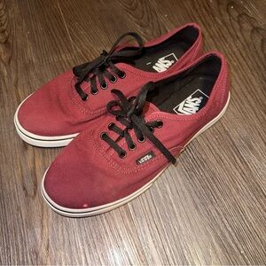 VANS Maroon Burgundy Classic Sneakers *Small Bleach Stain*  Size 8